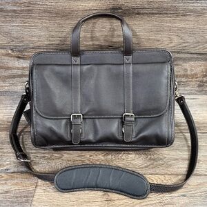 Vintage Leather LEVENGER Bomber Jacket Expandable‎ Travel Briefcase Bags Men’s